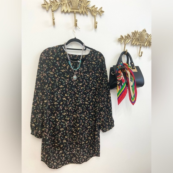 Bohemian Chic tunic blouse Xl pit 23.5” - Picture 2 of 2